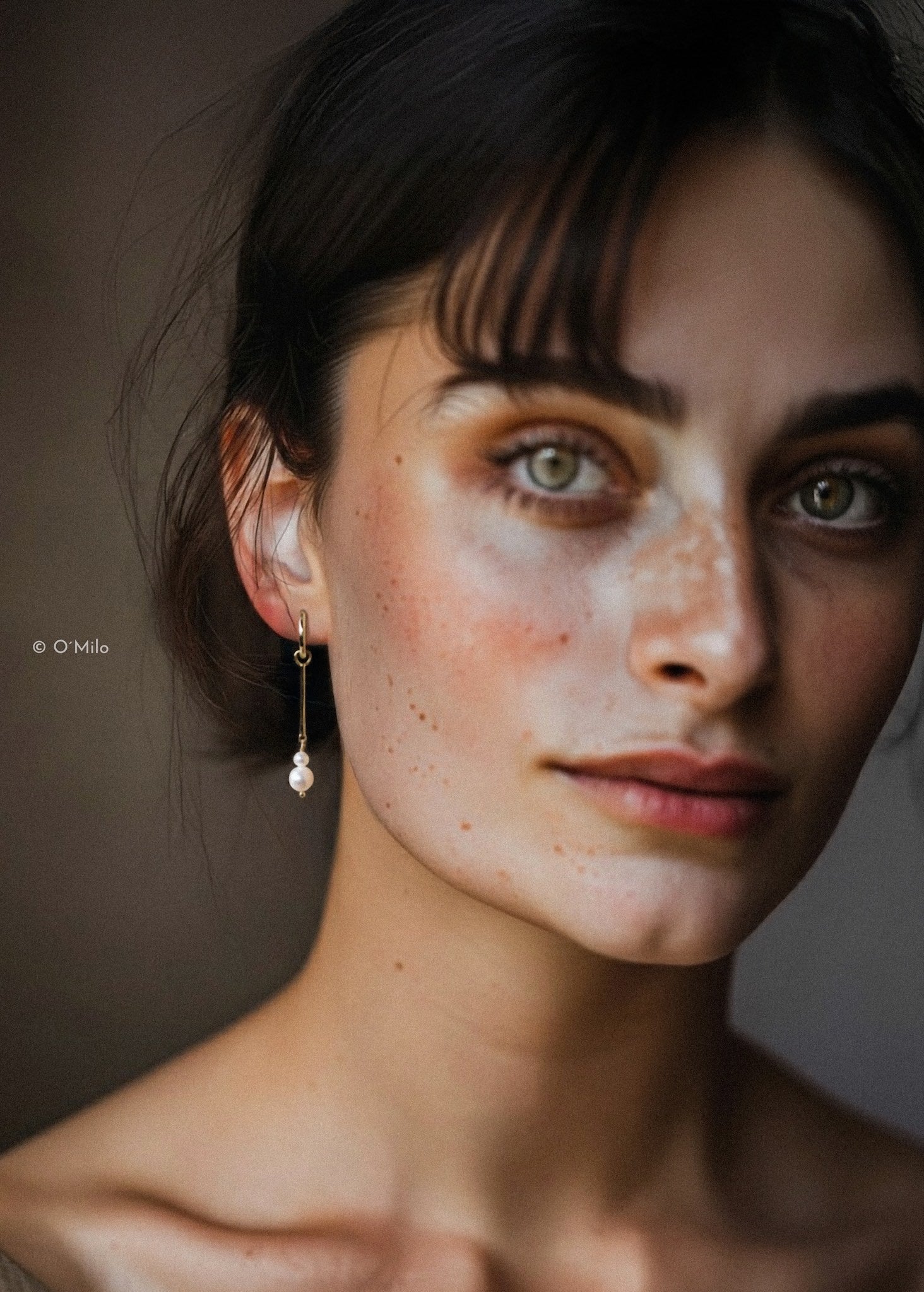 Pearl Drop Hoops. Elise