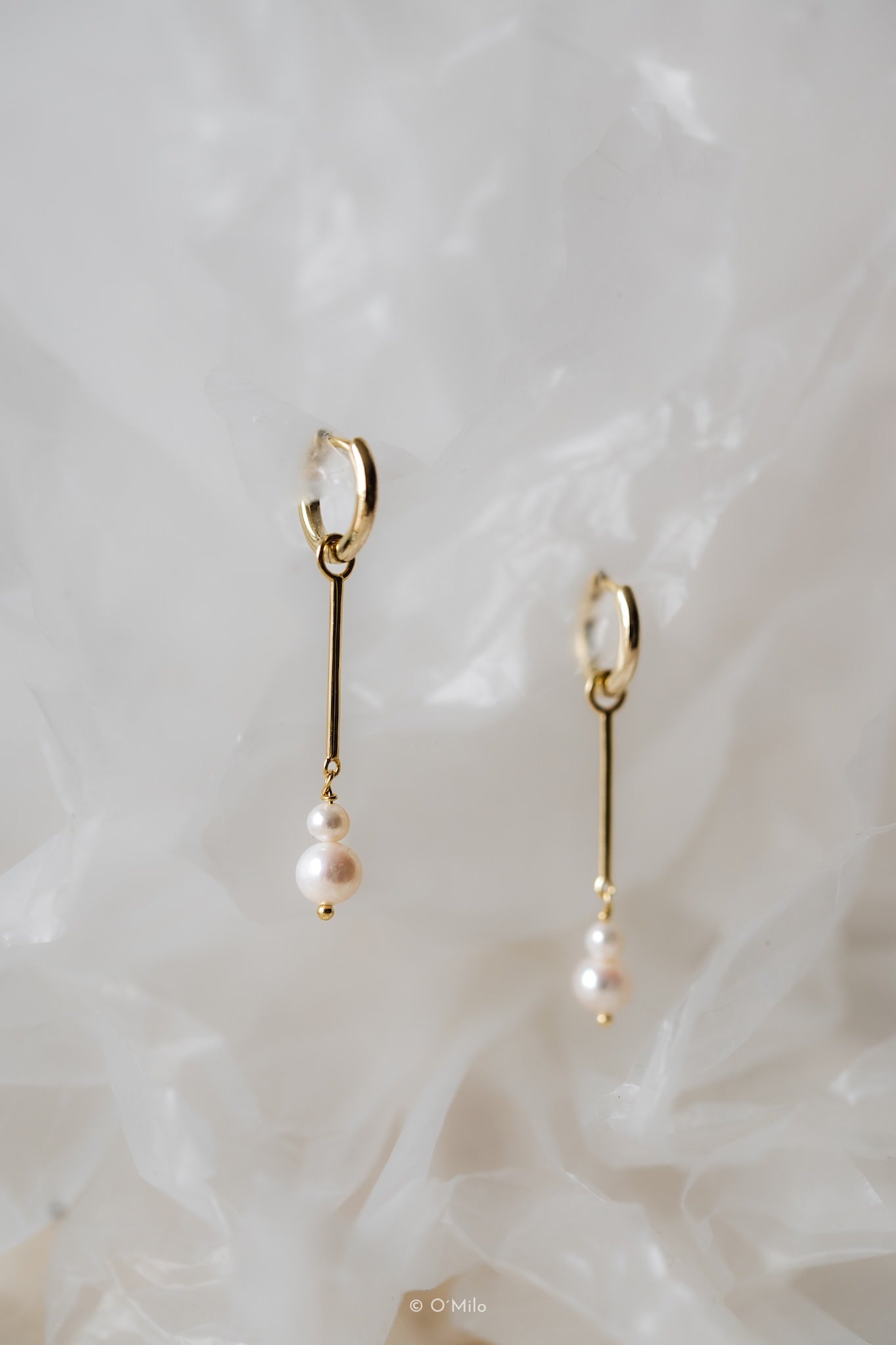 Pearl Drop Hoops. Elise