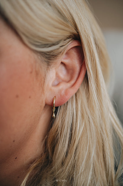 Teardrop Hoop Earrings. Ariel
