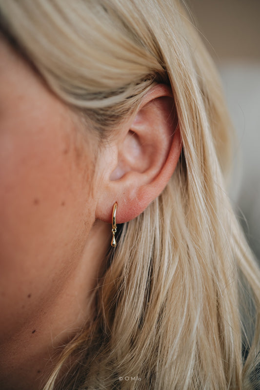 Teardrop Hoop Earrings. Ariel