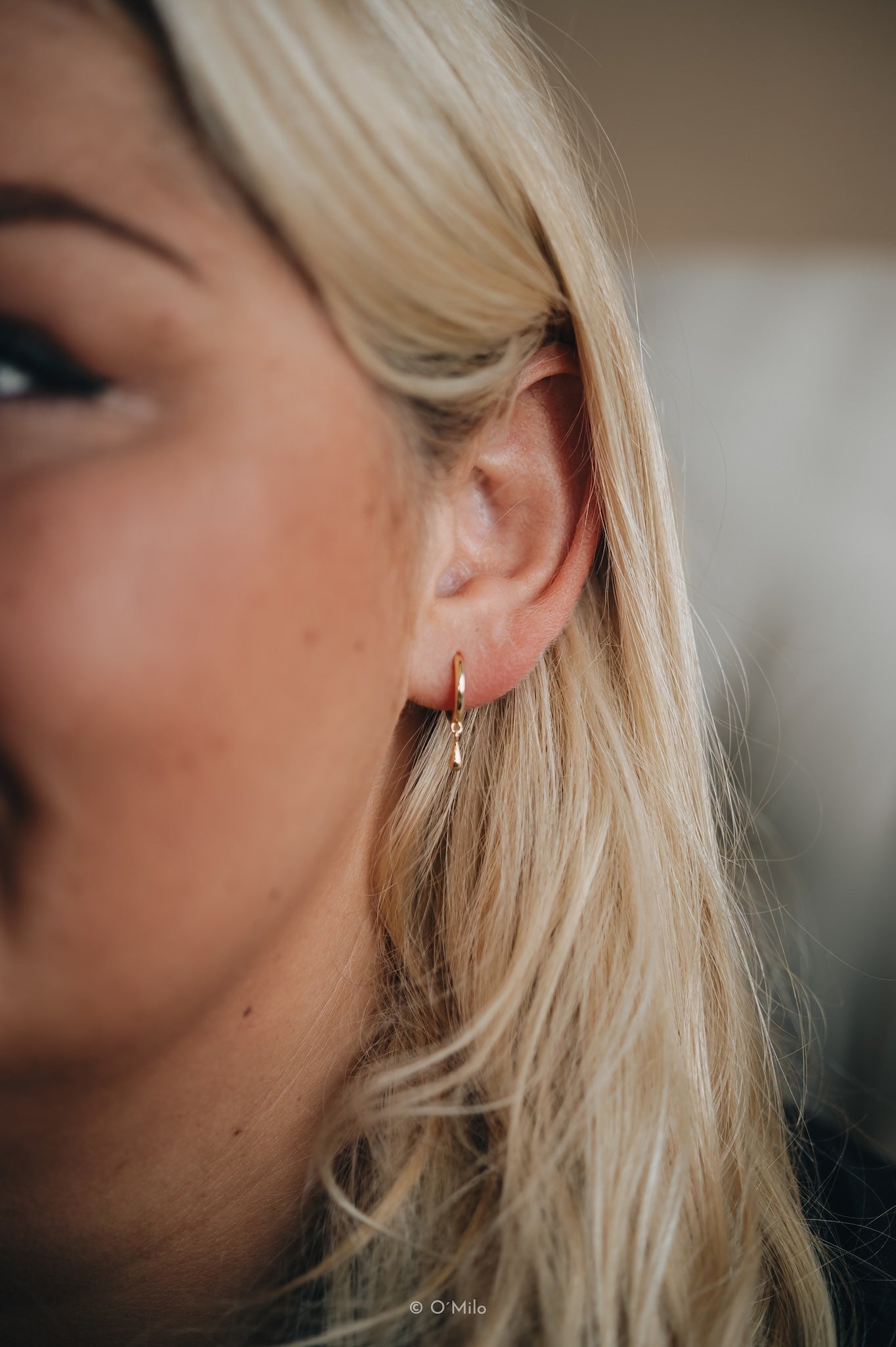 Teardrop Hoop Earrings. Ariel