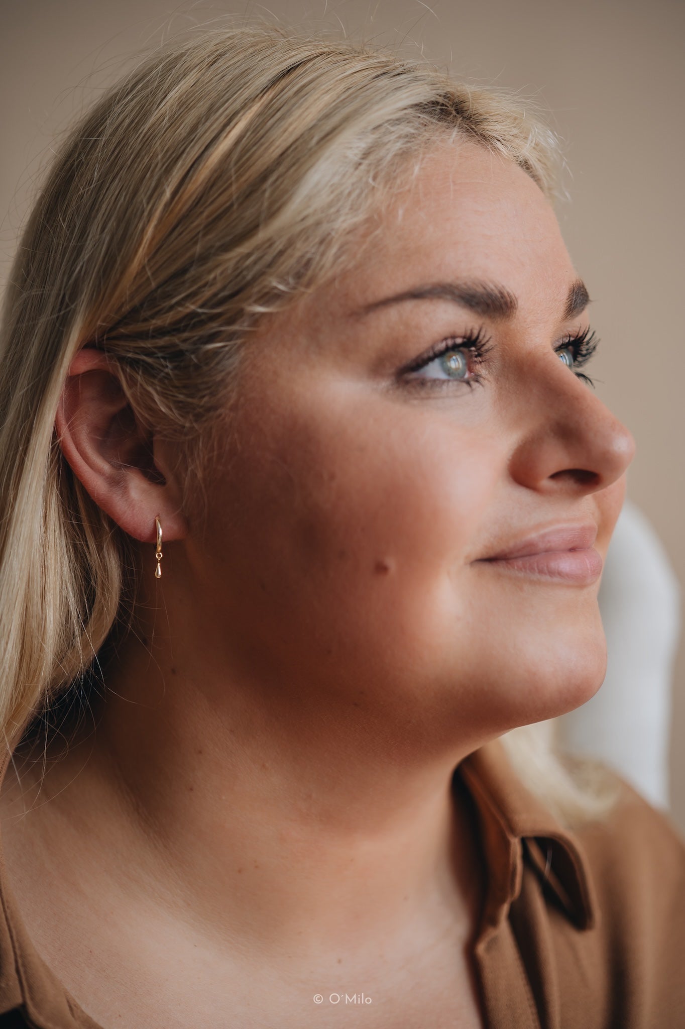Teardrop Hoop Earrings. Ariel