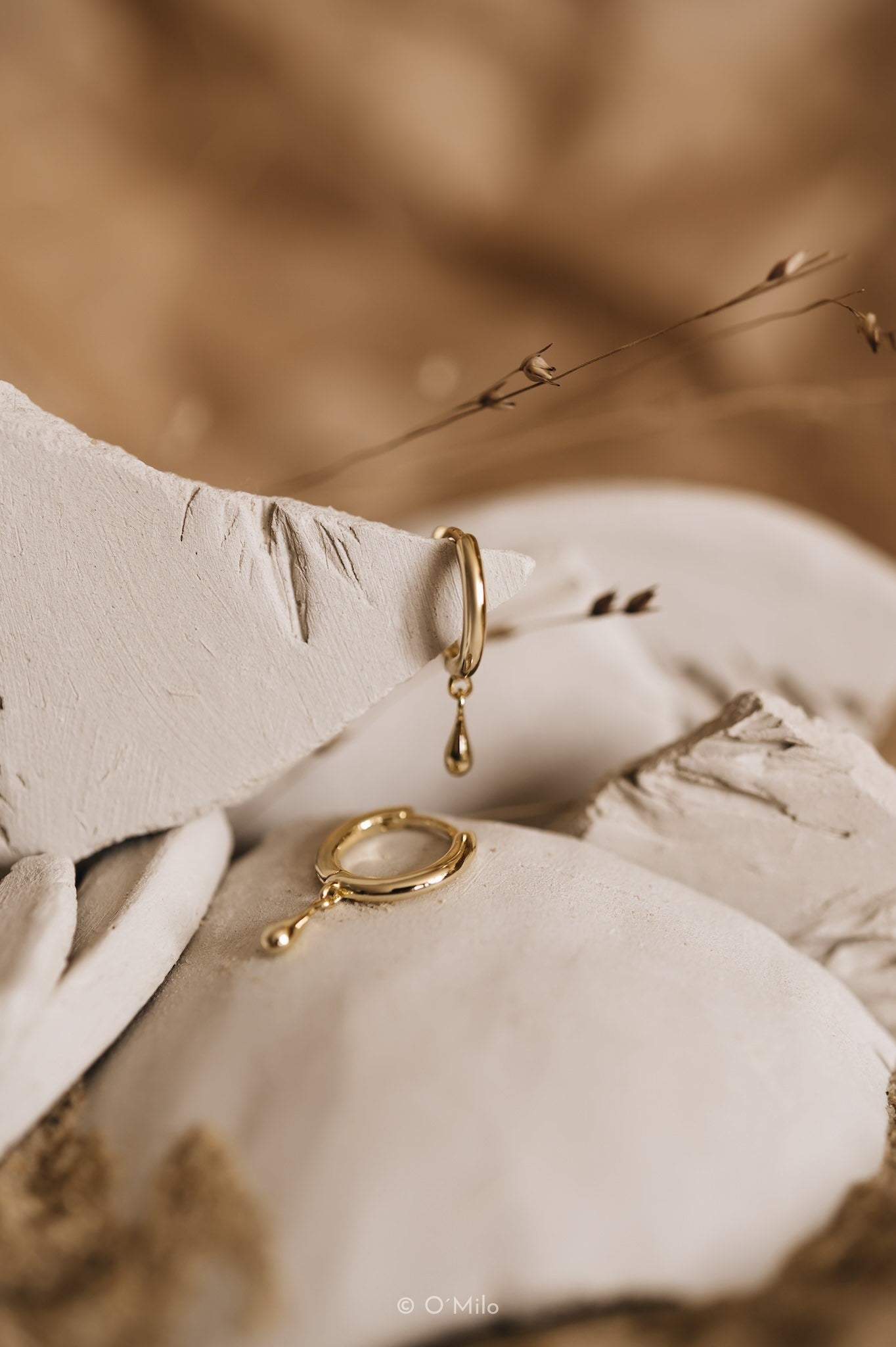 Teardrop Hoop Earrings. Ariel