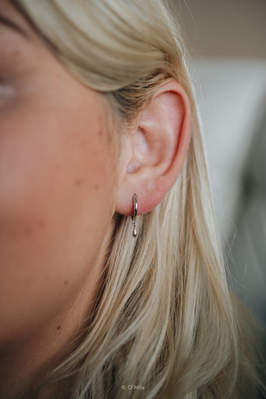 Teardrop Hoop Earrings. Ariel
