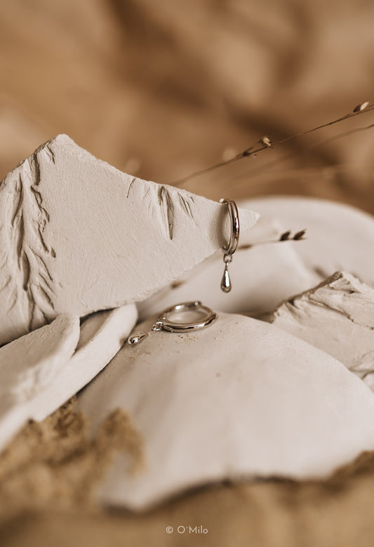 Teardrop Hoop Earrings. Ariel