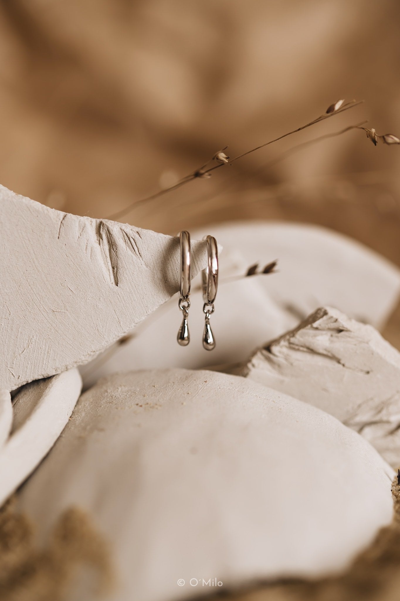 Teardrop Hoop Earrings. Ariel