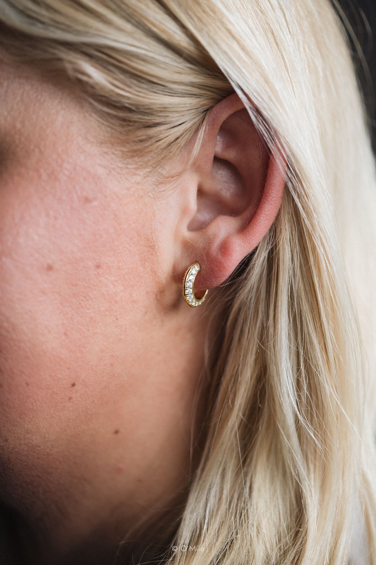 Pavé Crescent Hoops. Celine