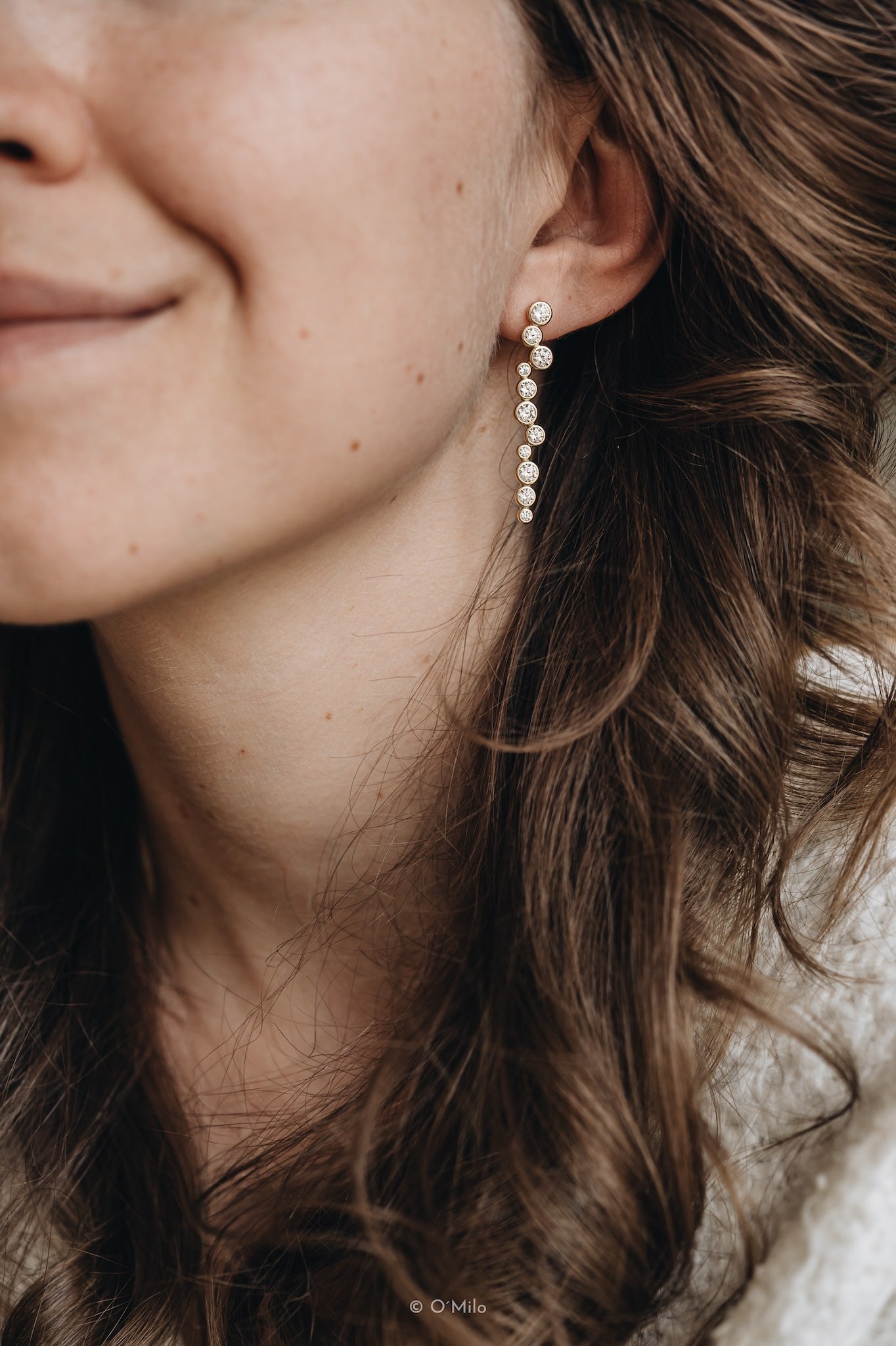 Cascading Crystal Earrings. Eleonora