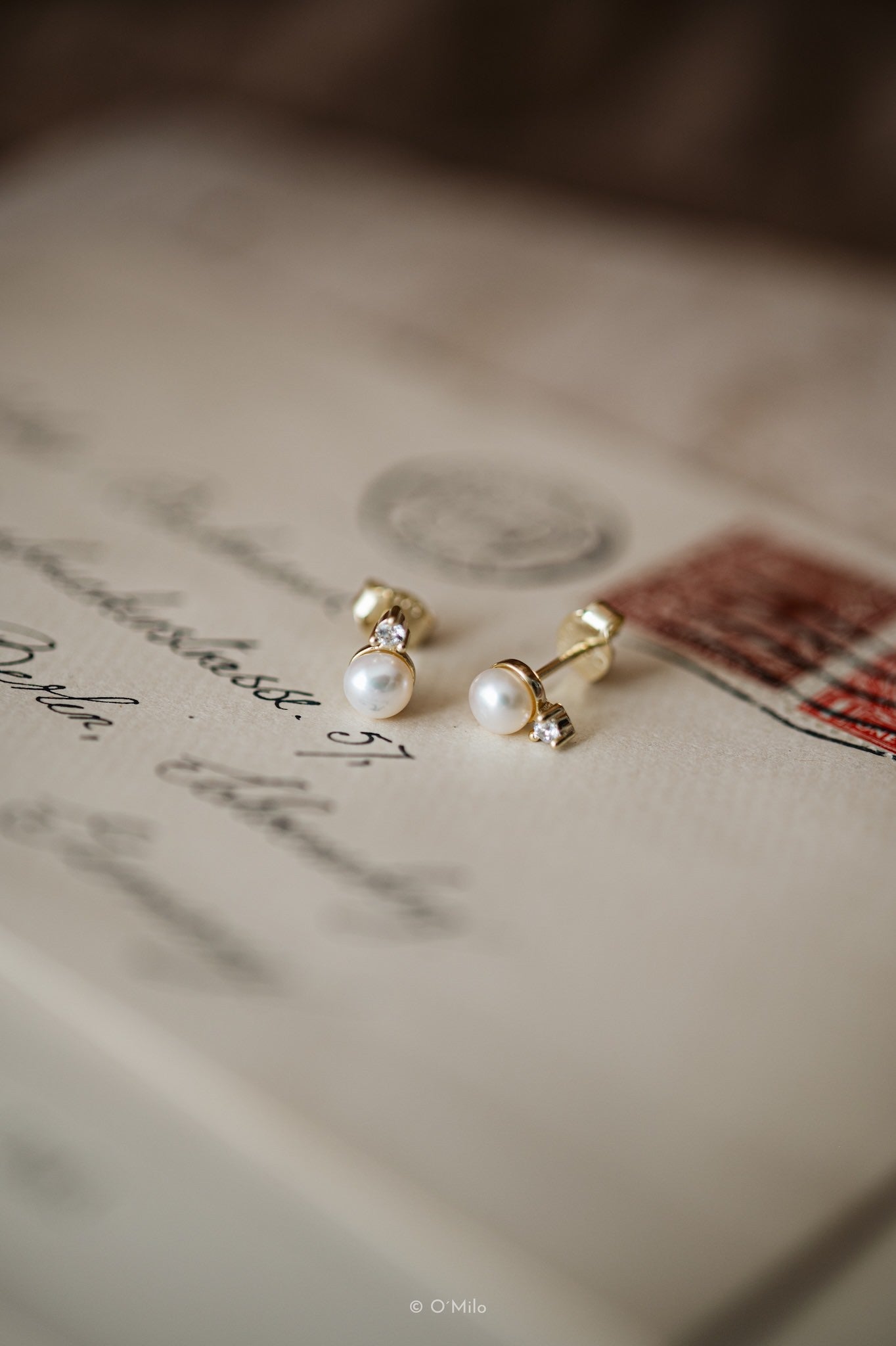 Pearl Dew Studs. Ivy