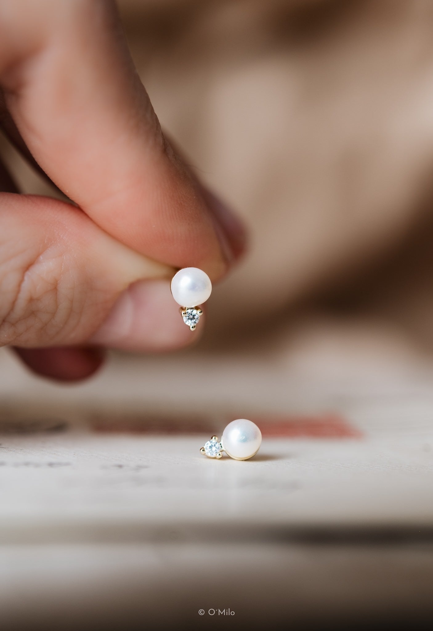 Pearl Dew Studs. Ivy