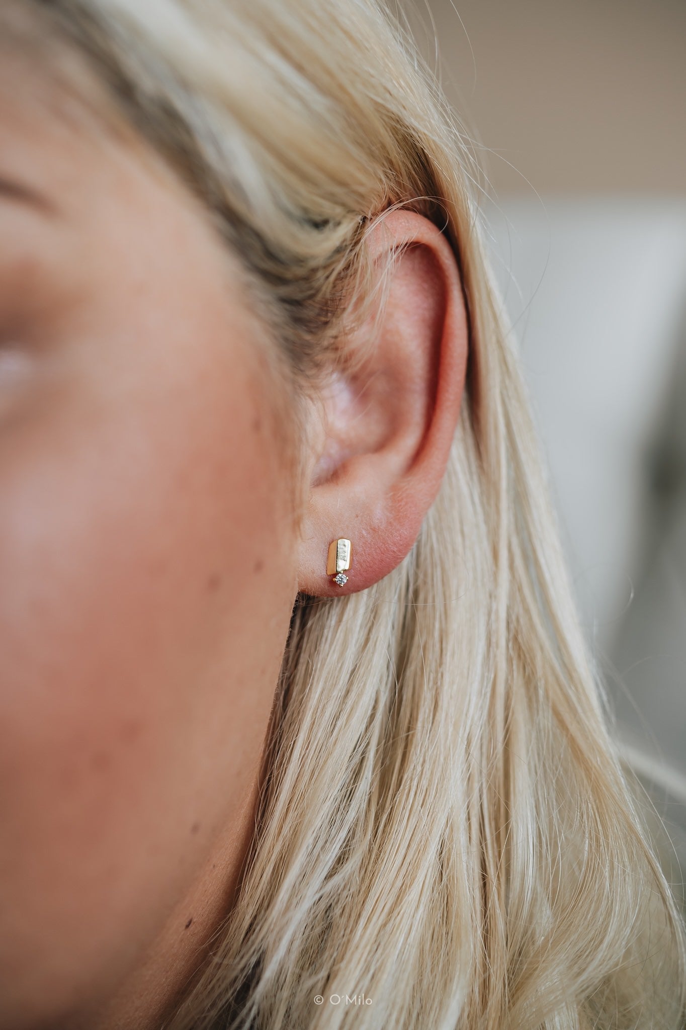 Golden Ember Studs. Mia