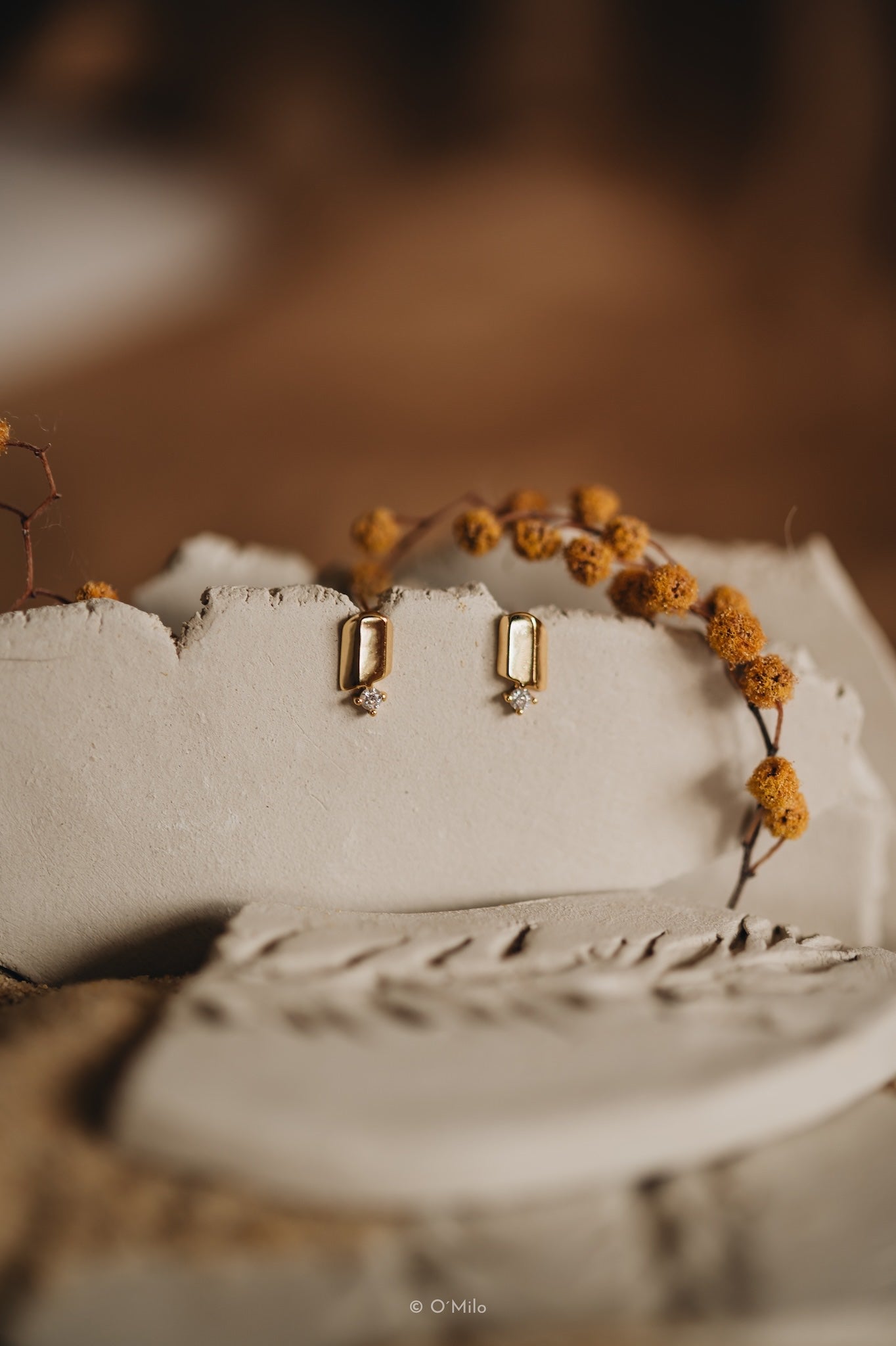 Silver Ember Studs. Mia