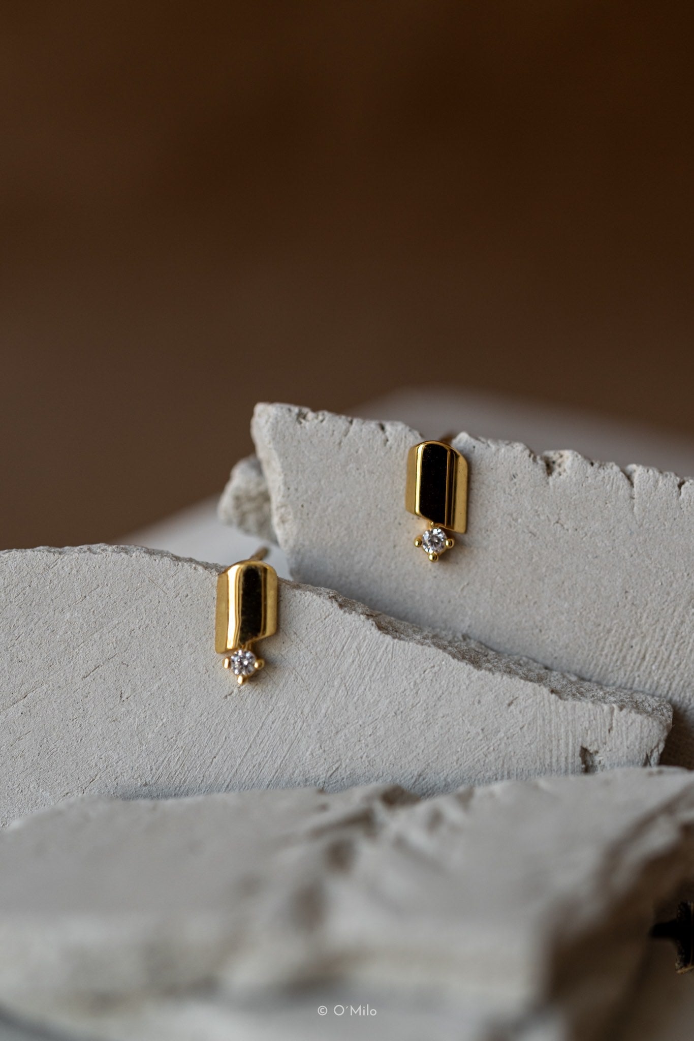 Silver Ember Studs. Mia