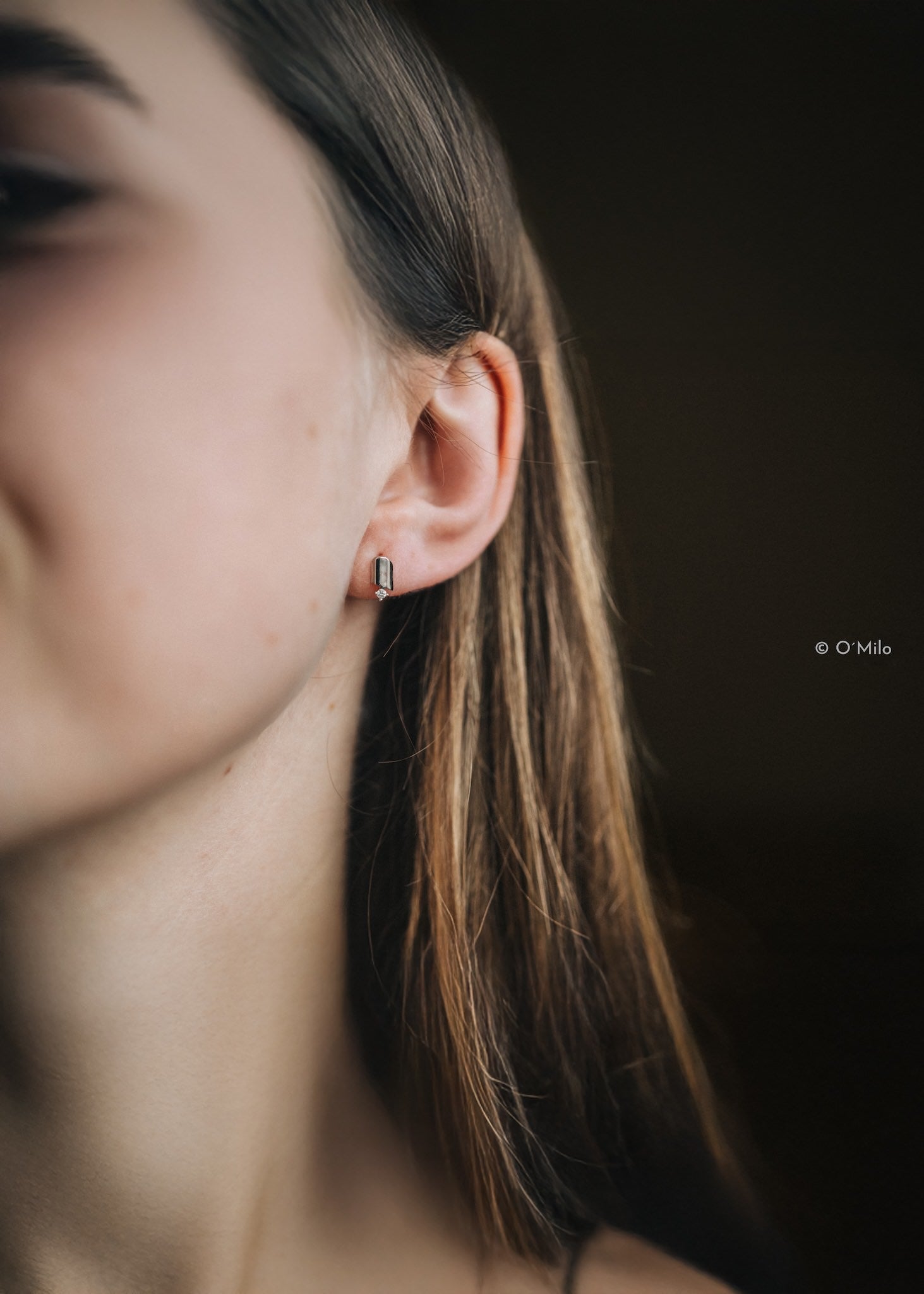 Silver Ember Studs. Mia