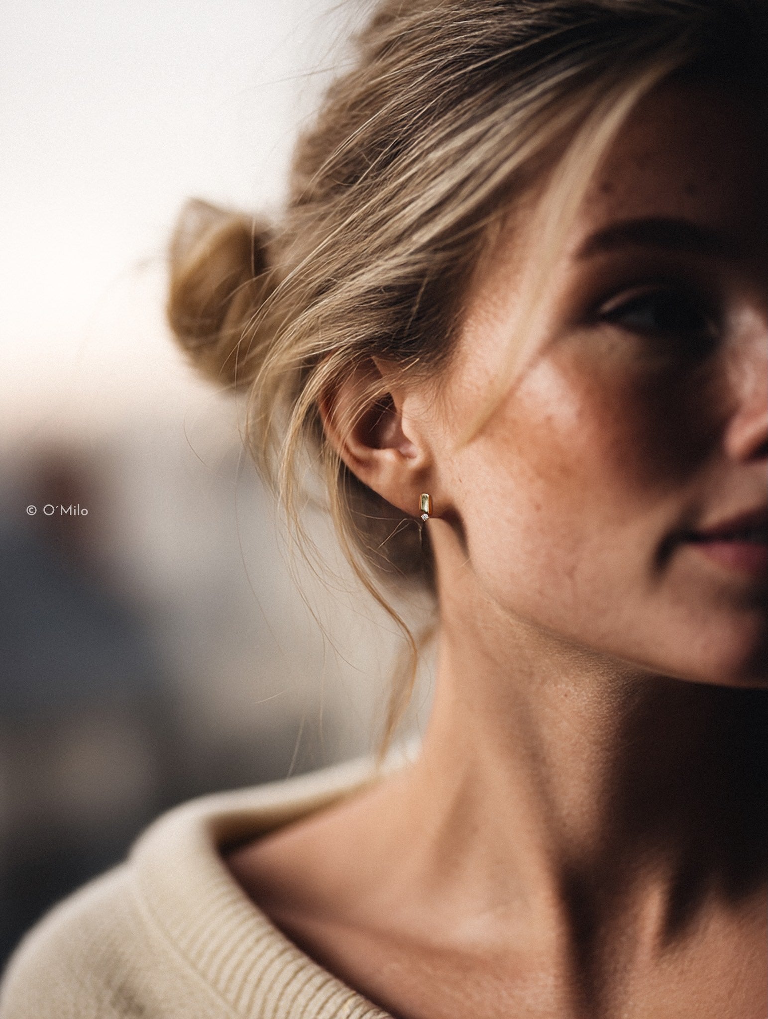 Golden Ember Studs. Mia