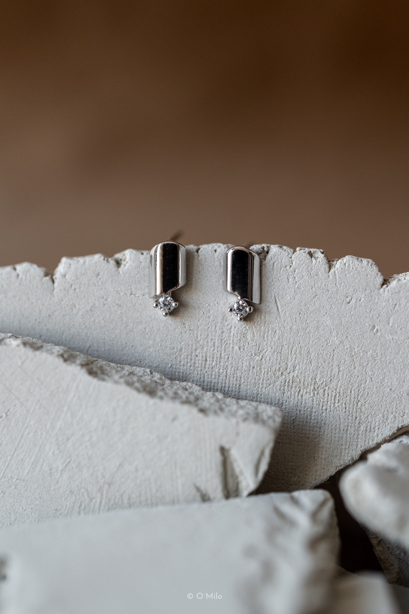 Silver Ember Studs. Mia