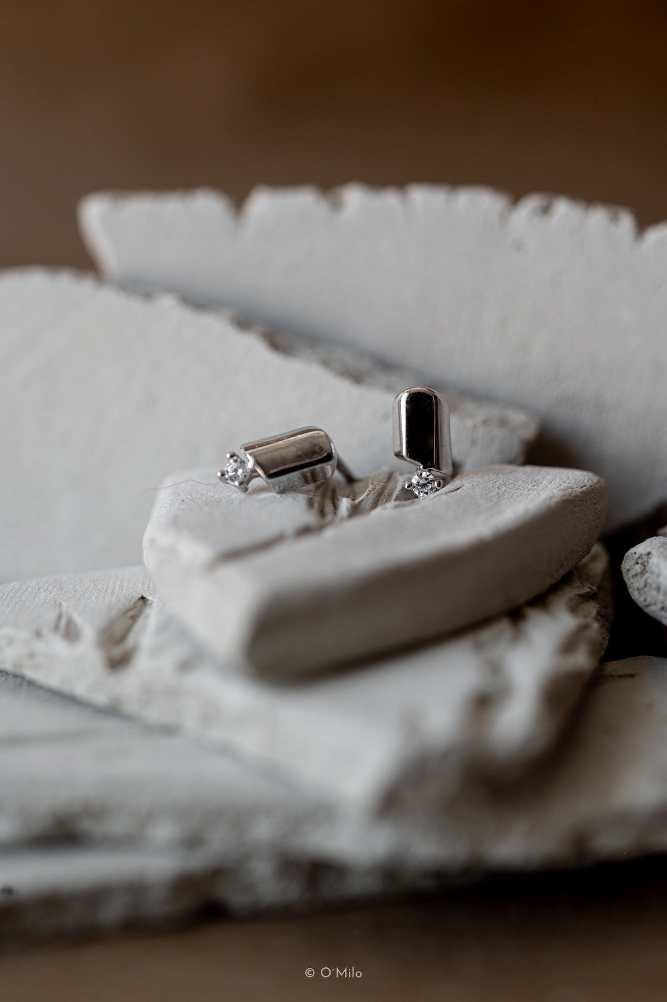 Silver Ember Studs. Mia