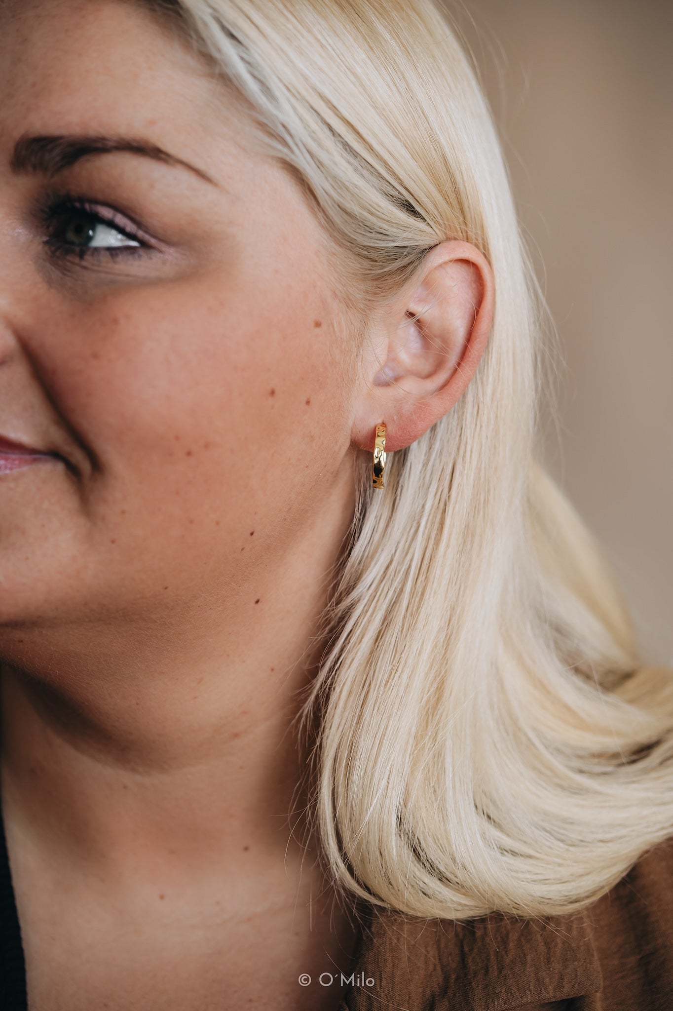 Silver Ripple Hoops. Odelia
