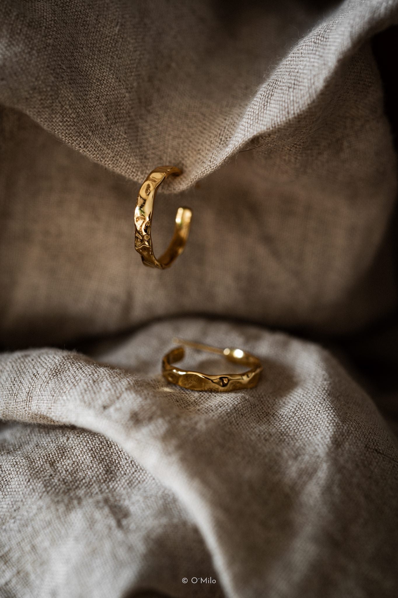 Golden Ripple Hoops. Odelia