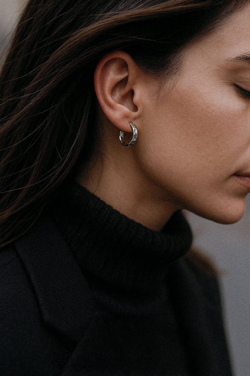 Golden Ripple Hoops. Odelia