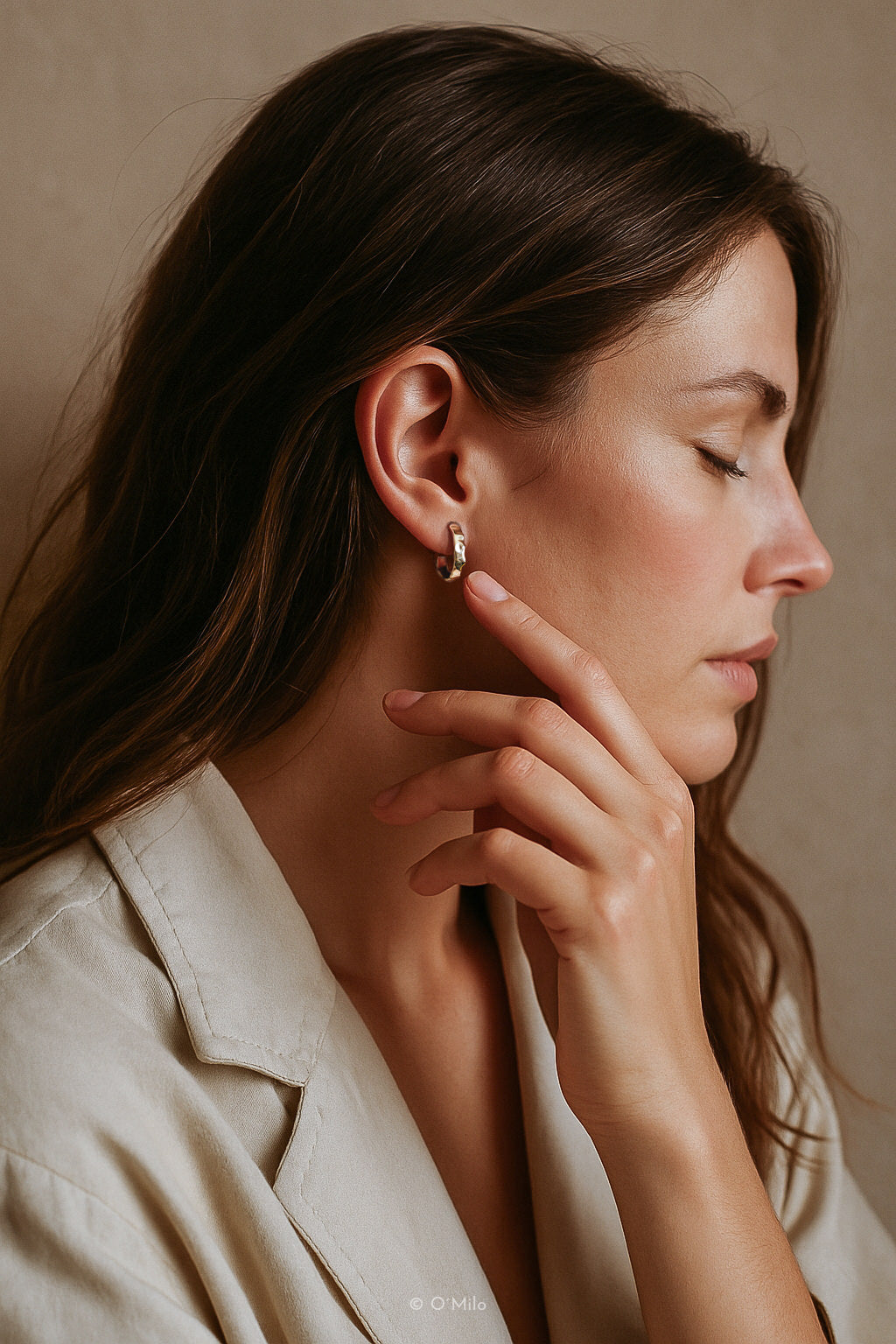 Golden Ripple Hoops. Odelia