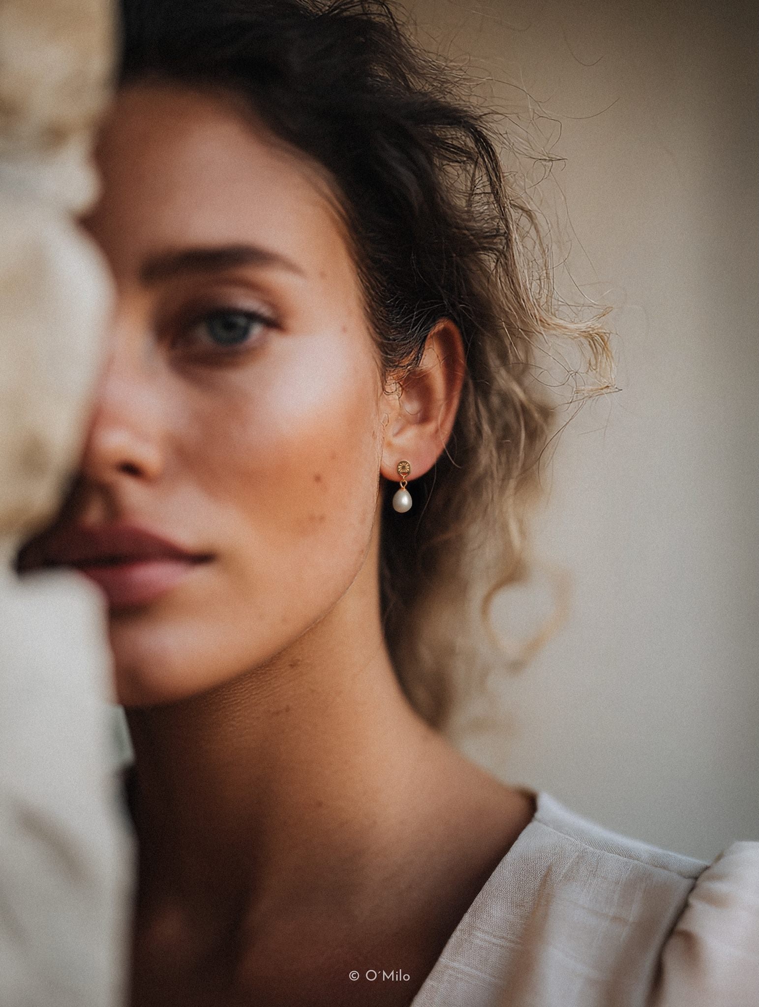 Baroque Pearl Studs. Perla