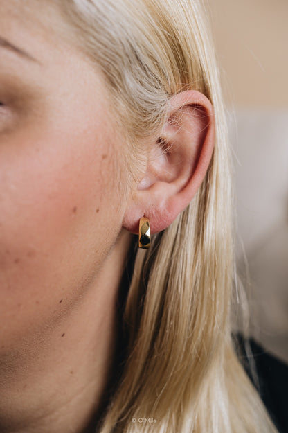 Faceted Gold Hoops. Zara