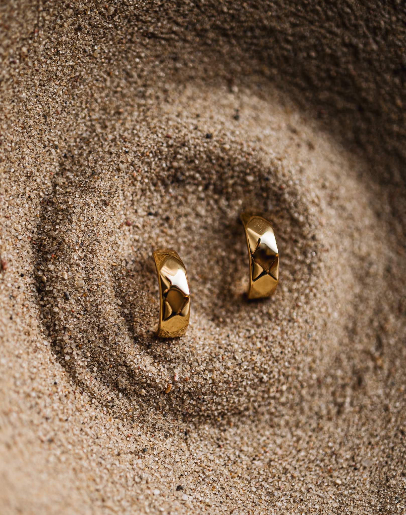 Faceted Gold Hoops. Zara