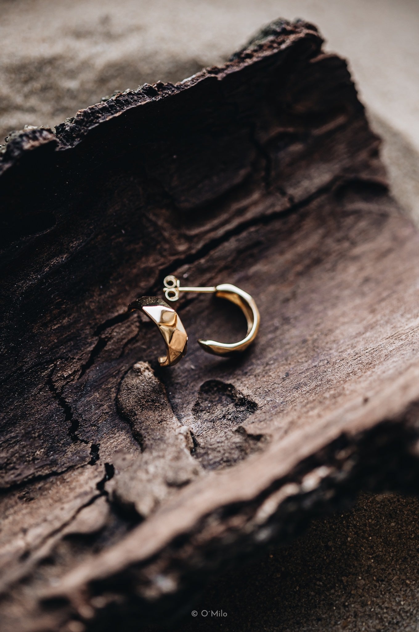 Faceted Gold Hoops. Zara