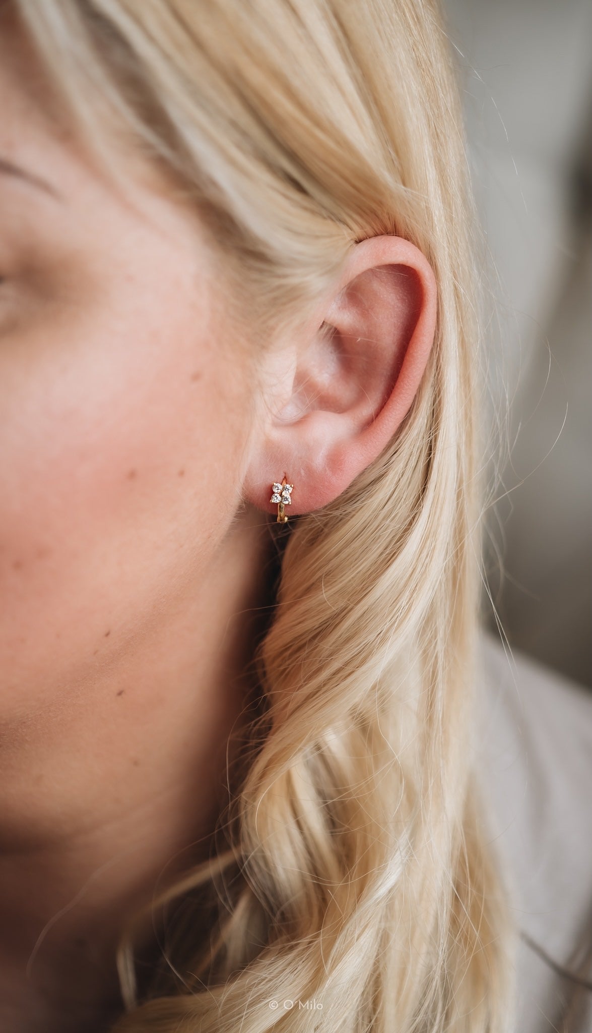Crystal Floral Hoops. Zuri