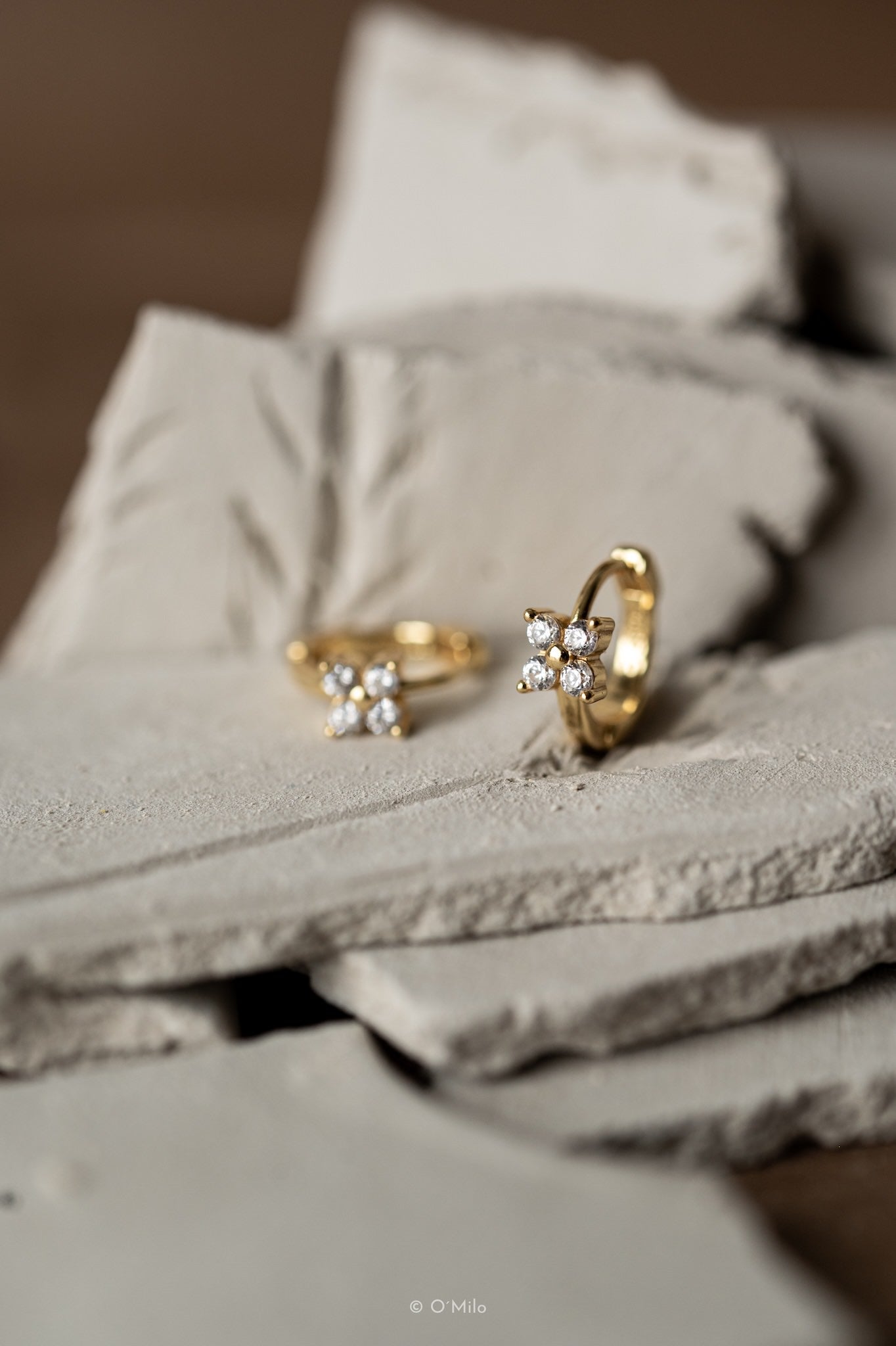 Crystal Floral Hoops. Zuri