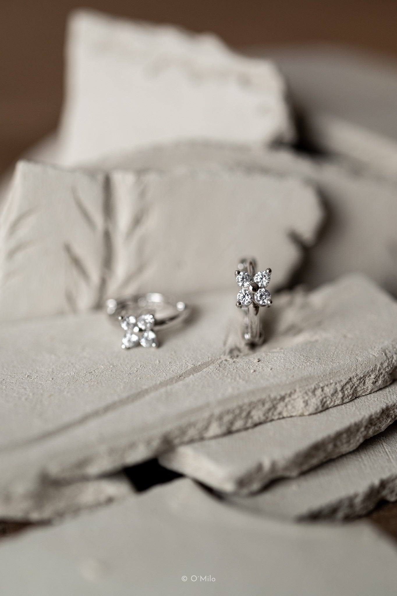 Crystal Floral Hoops. Zuri