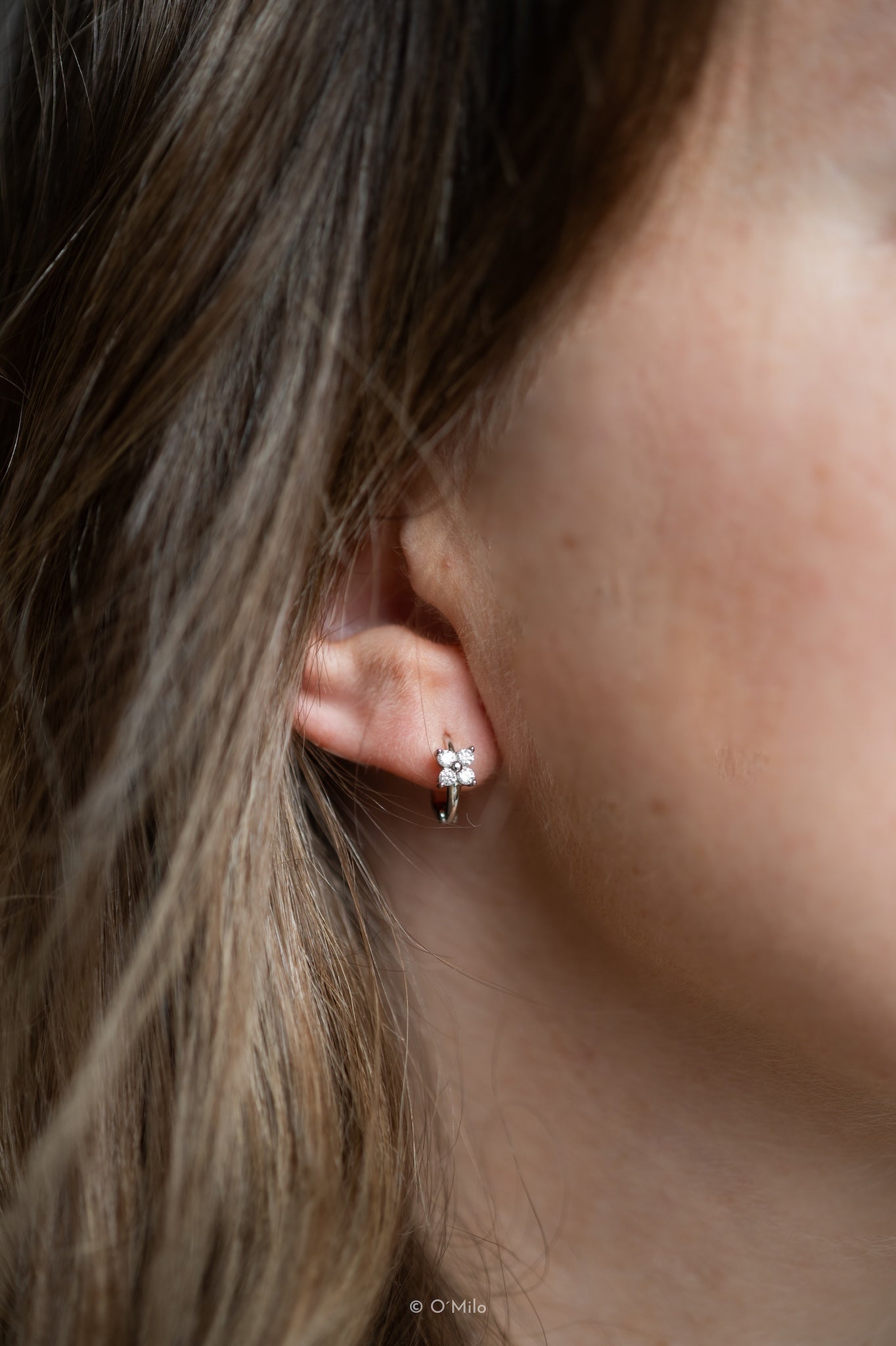 Crystal Floral Hoops. Zuri